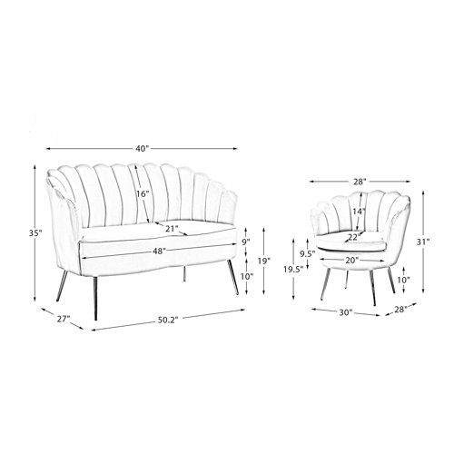 Etta Avenue™ Hendrix 3 Piece Velvet Living Room Set & Reviews Wayfair